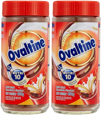 Ovaltine Rich and Nutritious Chocolate Malt Beverage Nutrition Drink(2x400 g, Chocolate Flavored)