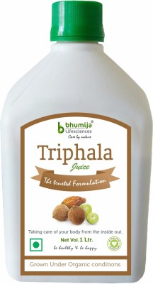 Bhumija Lifesciences Triphala (Amla, Baheda & Harad) Juice (Sugar Free) Energy Drink(1 L, Unflavoured Flavored)