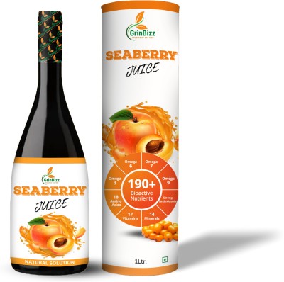 grinbizz Seaberry Juice Rich Omega 3,6,7 Supports Heart Health/Improves Digestion Health(1 L)