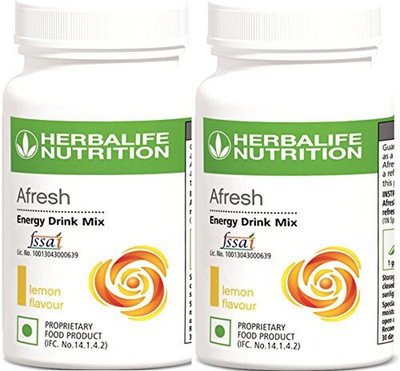 Herbalife Nutrition Afresh Energy Drink LEMON-2 Flavour COMBO Energy Drink(2x50 g, LEMON Flavored)