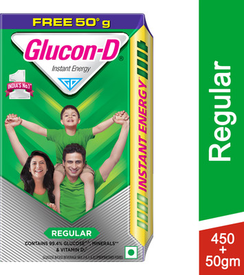 GLUCON-D Regular Glucose Energy Drink(450 g, Regular Flavored)