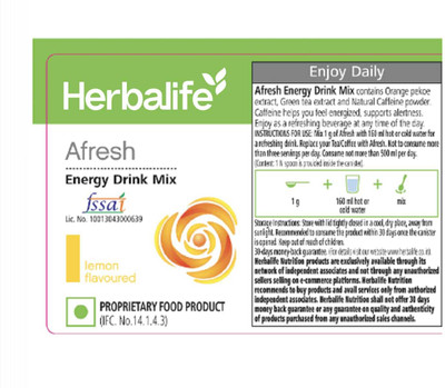 HERBALIFE All New Herbal Lemon Afresh Drink Nutrition Drink(50 g, Lemon Flavored)