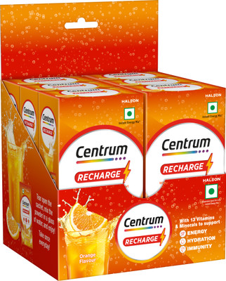 Centrum Recharge Adults Energy Drink(36x5 g, Orange Flavored)