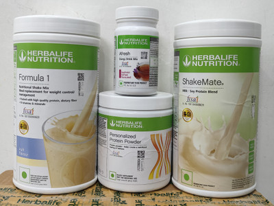 Herbalife Nutrition HERBALIFE F1 KULFI SHAKE SHAKEMATE PROTEIN POWDER 200GM AFRESH KASHMIRI KHAWA Energy Drink(4x175 g, shake, ppp200gm, afresh, fast weight loss combo, shakemate, protein Flavored)