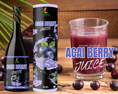 grinbizz Acai Berry Juice Support Skin Health/lower cholesterol/Immune Health/Liver Care(1 L)