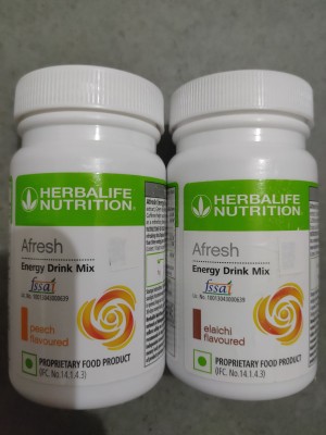 Herbalife Nutrition Afresh Energy Drink peach and elaichi Flavour Energy Drink(2x50 g, peach and elaichi Flavored)