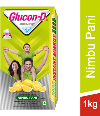 GLUCON-D Nimbu Pani Glucose Powder, Refill Energy Drink(1 kg, Nimbu Pani Flavored)