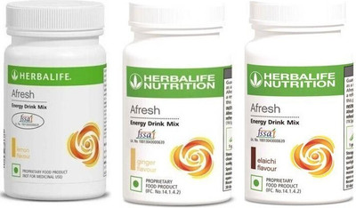 HERBALIFE Combo Of Afresh Lemon Ginger Elaichi Energy Drink(3x50 g, Lemon, Ginger, Elaichi Flavored)