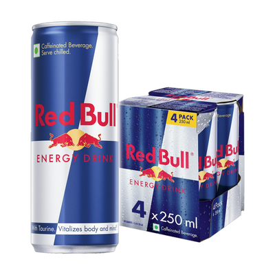 Red Bull Energy Drink(4x0.25 L, Original Flavored)