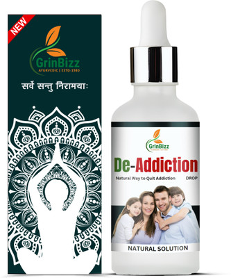 grinbizz Anti Addiction Drop Easy Way To Quit Addiction | Help To Stop Alcohol & Smoking(30 ml)
