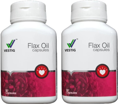Vestige Flax Oil Capsules 2 Combo Nutrition Drink(90 Tablets, Unflavor Flavored)