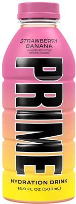 Prime Hydration Drink Strawberry Banana Exotic Flavour By Logan Paul KSI Hydration Drink(500 ml, Strawberry Banana Flavored)