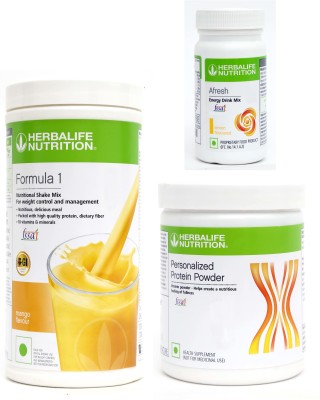 Herbalife Nutrition FORMULA 1MANGO 500 G PROTIEN 200 G AFRESH ENERGY DRINK LEMON 50 G Energy Drink(3x25 kg, MANGO Flavored)