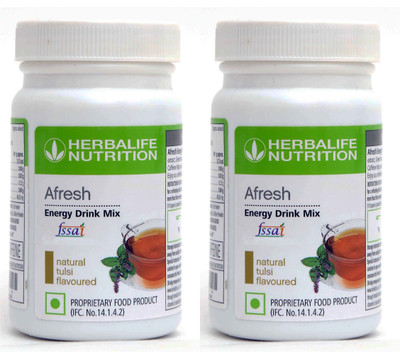 HERBALIFE Afresh Energy Drink Tulsi Flavour Energy Drink(2x50 g, Tulsi Flavored)