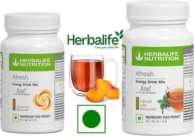 HERBALIFE Afresh Energy drink mix Energy Drink(2x50 g, Cinnamon , Tulsi Flavored)