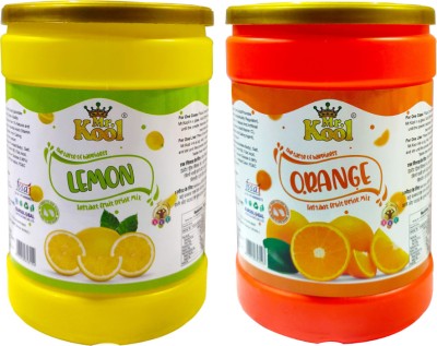 Mr.Kool Instant Drink Powder Lemon, Orange 500 Gm X 2 Pack, Provides Instant Energy Energy Drink(2x0.5 kg, Lemon, Orange Flavored)