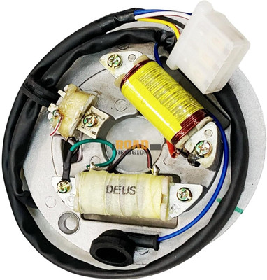 road religion Coil Plate Assembly compatible with Yamaha RX100 - Ignition Engine Oil Drain Plug