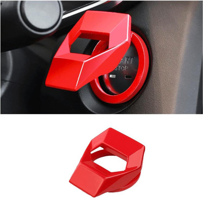 KolorFish Universal Engine Start/Stop Button Cover, Aluminum Alloy Push (Red) Engine Start/Stop Button
