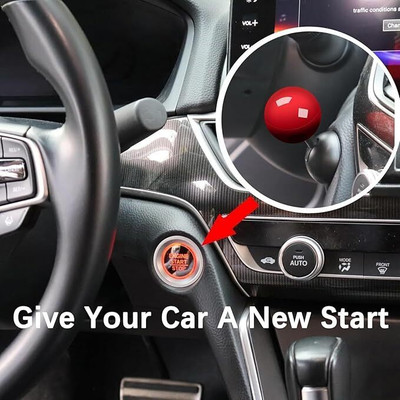 TRK IMPEX Car Push to Start Button Rocker Car One Button Ball-bar Automotive Start Button Engine Start/Stop Button