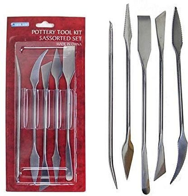 Qalam Kaari Stainless Steel Wax Clay Pottery Carving Modeling Sculpture Tools Engraving Set