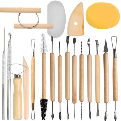 Kandle 19 Pcs Pottery Tools Clay Sculpting Tool Set, Ceramic Clay Carving Tools Engraving Set