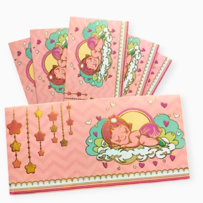 KAAVBAAV Pack of 10 Envelopes for kids gifting on BIRTHDAY/BABYSHOWER/FESTIVALS Envelopes(Pack of 10 Multicolor)