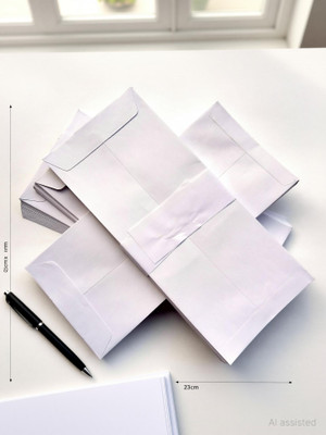 KRASHTIC Envelopes(Pack of 100 White)
