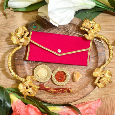 Dulhan Enterprises Velvet Envelope Envelopes(Pack of 50 Pink)