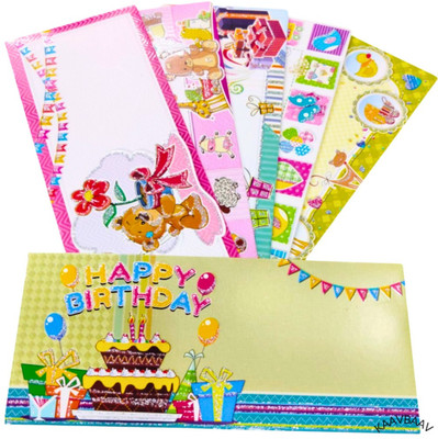 KAAVBAAV Pack of 10 Envelopes for Gifting on KIDS BIRTHDAY/BABYSHOWER/FESTIVALS Envelopes(Pack of 10 Multicolor)