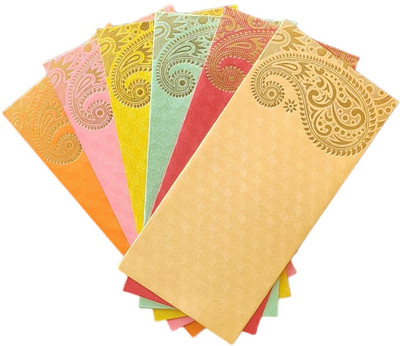 MYEONG Colourful Designer Shagun Lifafa/Money Gift Envelope Envelopes(Pack of 12 Multicolor)