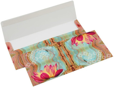 Be Jalebi Lotus Love Colourful Designer Shagun Lifafa/Money Gift Digitally Printed Envelopes(Pack of 30 Multicolor)
