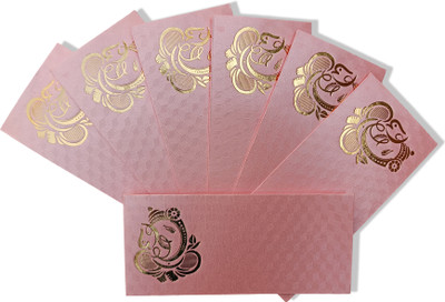 AccuPrints Pink Ganesh shagun envelope Envelopes(Pack of 10 Pink)