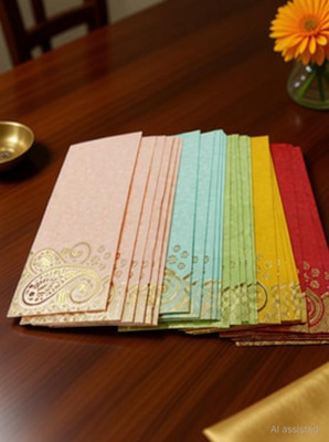 Dazzzled By Pihu Trending Double Paisley Envelopes(Pack of 25 Multicolor) deal from flipkart