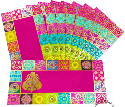 Delhi Dezigns PACK OF 10 SHAGUN ENVELOPES FOR GIFTING MONEY Envelopes(Pack of 10 Red)