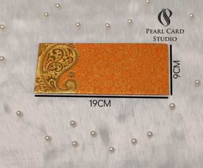Pearlcardstudio Premium Shagun Envelopes – Elegant Gifting for Every Occasion (Pack of 10) Envelopes(Pack of 25 Orange)