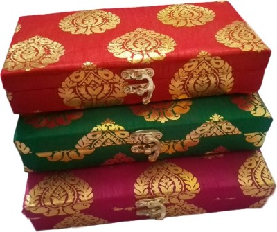 Dev Handicraft Shagun Cash Box, Shagun Money Box, Gaddi Box RED GREEN ORANGE Envelopes(Pack of 3 Multicolor)