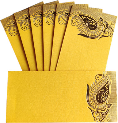 JHINTEMETIC Pack of 25 Matellic Bright-Yellow Colourful Designer Shagun Lifafa/Money Gift Envelope with Golden Matellic Keri for Gifting Money on Wedding, Birthday & Any Other Occasion Shagun Envelopes(Pack of 25 Yellow) JHINTEMETIC Pack of 25 Matellic Bright-Yellow Colourful Designer Shagun Lifafa/Money Gift Envelope with Golden Matellic Keri for Gifting Money on Wedding, Birthday & Any Other Occasion Shagun Envelopes(Pack of 25 Yellow)