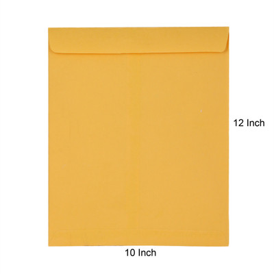 MHVR OVERSEAS Laminated Envelope A4 Size Ideal For Office Mailing Poly inside 10x12inch 120gsm Envelopes(Pack of 50 Yellow)