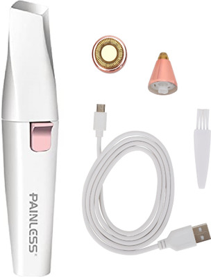 Painless 2 in 1 facial and eyebrow hair remover Cordless Epilator(White)