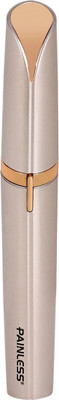 Painless Portable Eyebrow; Face; Lips; Nose Hair Removal Electric Trimmer with Light for Women Cordless Epilator(Beige)