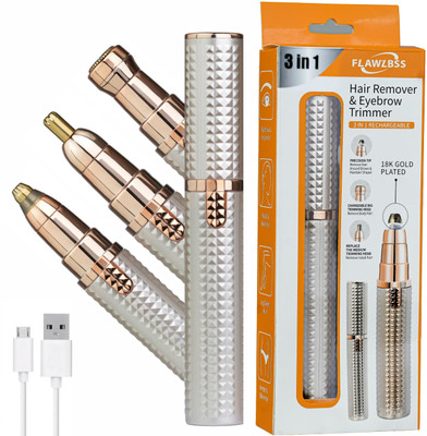 NLB ENTERPRISE 3 in 1 Eyebrow trimmer for women, Nose, Face & Upper Lips Hair remover IPL Laser Hair Remover(Pink)