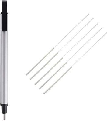 ART RANGER Mechanical Precision Retractable Zero Eraser with 2.3mm Round Eraser refills Non-Toxic Eraser(Set of 5, White, Stable Wiping Perfect for Artists, Architects, Students, Professionals)