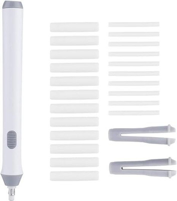 Bluedeal Electric Eraser,Automatic Operated Eraser with 22 Refills and 2 Eraser Holders Non-Toxic Eraser(Set of 1, White)
