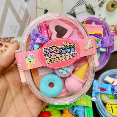 CHARVI INTERNATIONAL 3D Fancy & Stylish Colorful Erasers for Children Non-Toxic Eraser(Multicolor)