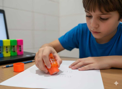 DOMS domes eraas net sharpener Non-Toxic Eraser(Set of 1, Multicolor)