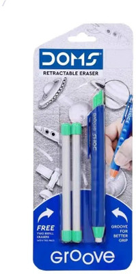 DOMS Groove Retractable Non-Toxic Eraser(Set of 5, Multicolor)