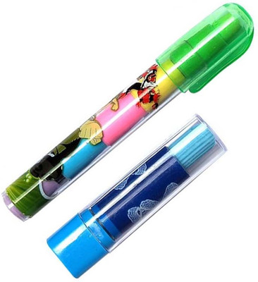 Meeko.com batman, captain america, superman and smiley with lipstick and push up eraser Non-Toxic Eraser(Set of 1, Multicolor)