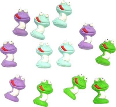 AMARPITMART AM1 New Snake Look Cute Erasers for Kids, Non-Toxic Eraser (Set of 12) Non-Toxic Eraser(MULTY)