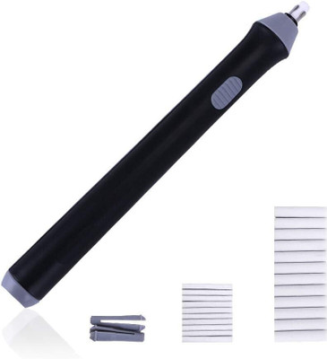 Wynhard Electric Eraser Kit for Artists & Students | Eraser Pen with Refills for Drawing Non-Toxic Eraser(Set of 25, Black)