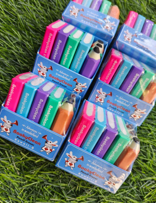 triple paper 2 Pkt Book pencil-Shaped Eraser Non Toxic Eraser for Kids and Stationery Non-Toxic Eraser(Set of 14, Multicolor)